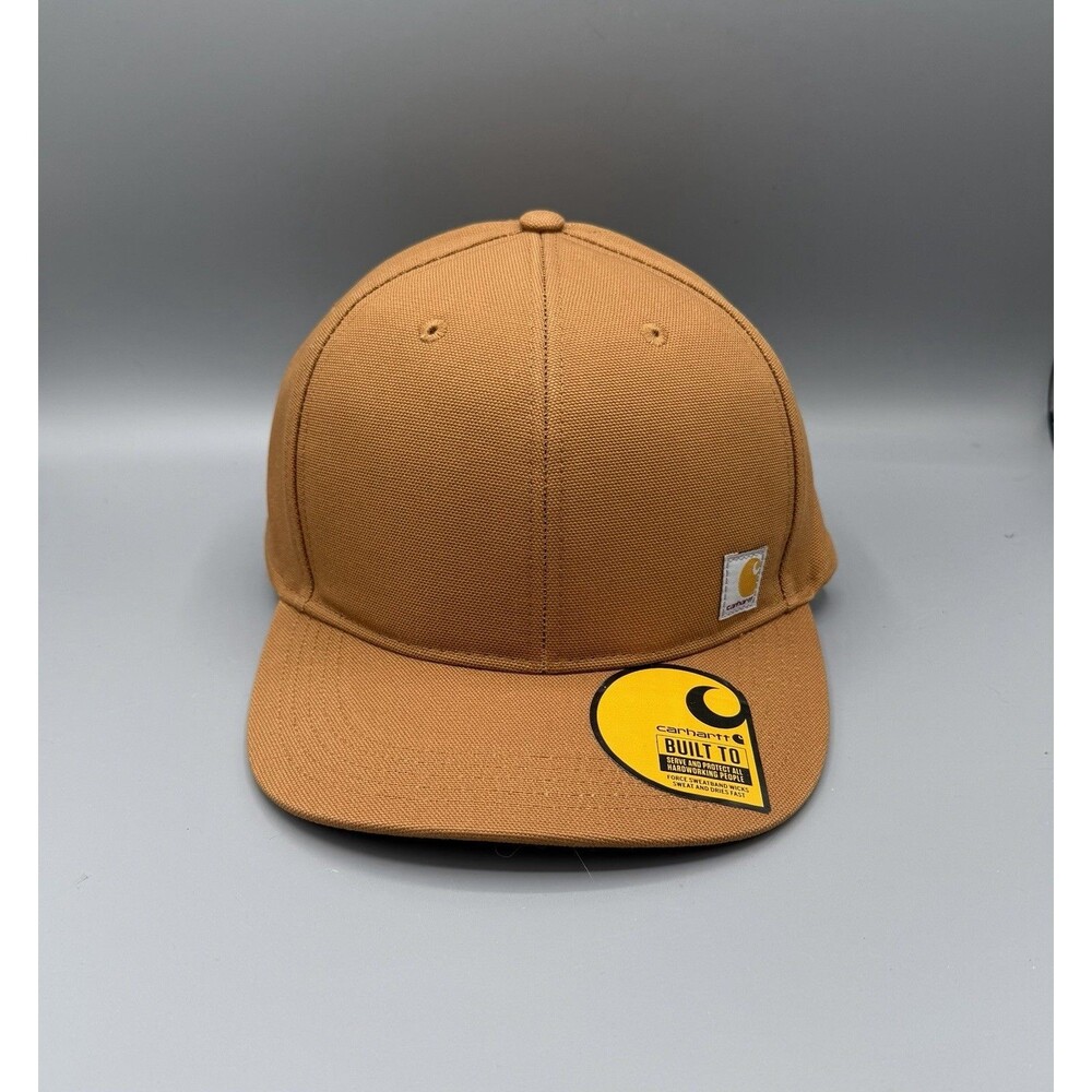 CARHARTT Firm Duck Flat Brim Cap AH6665-M  Snapback - Brown NWT